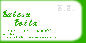 bulcsu bolla business card